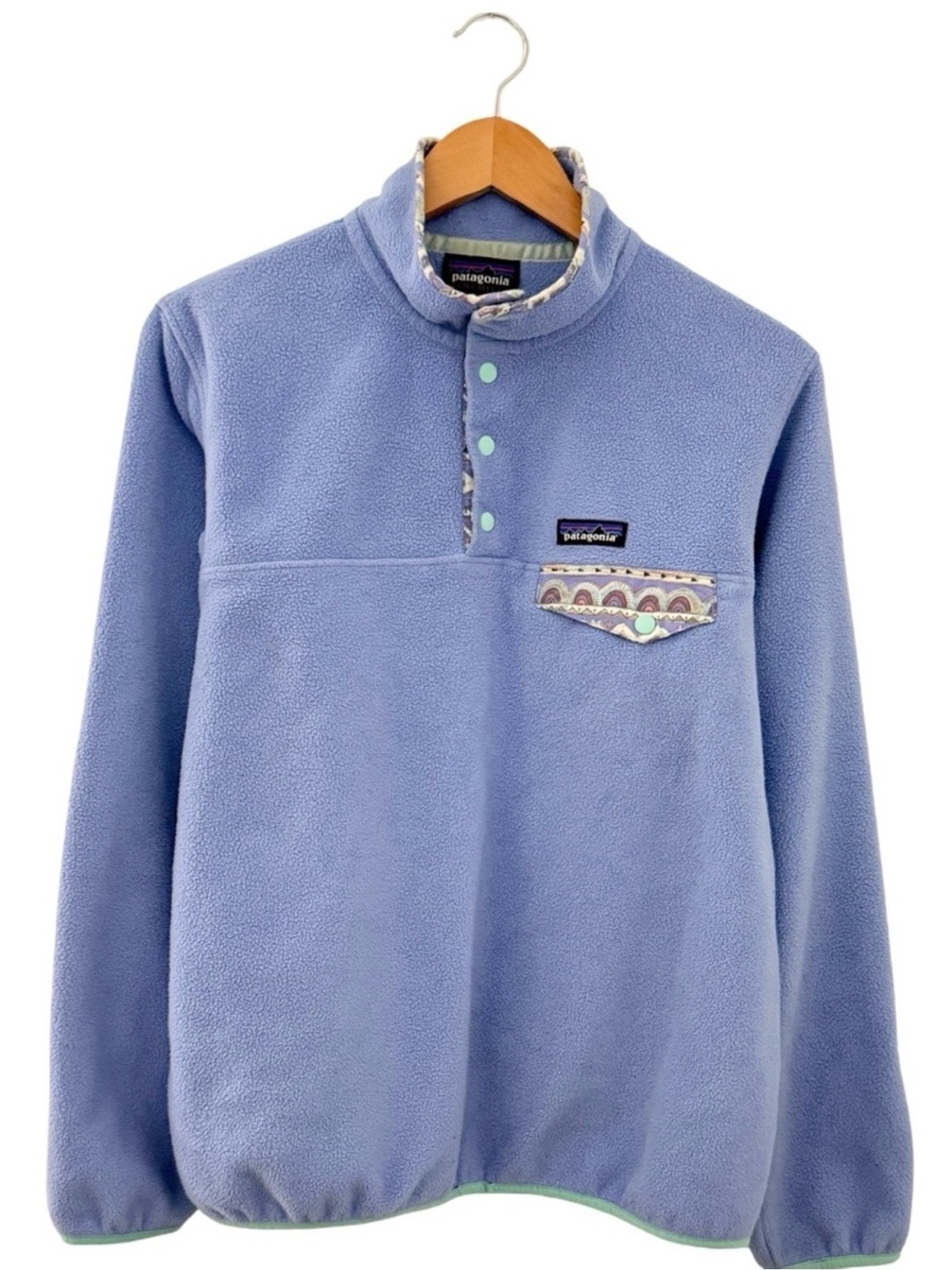 Patagonia Lavender Aztec Women's Synchilla Snap-T Pullover Medium
